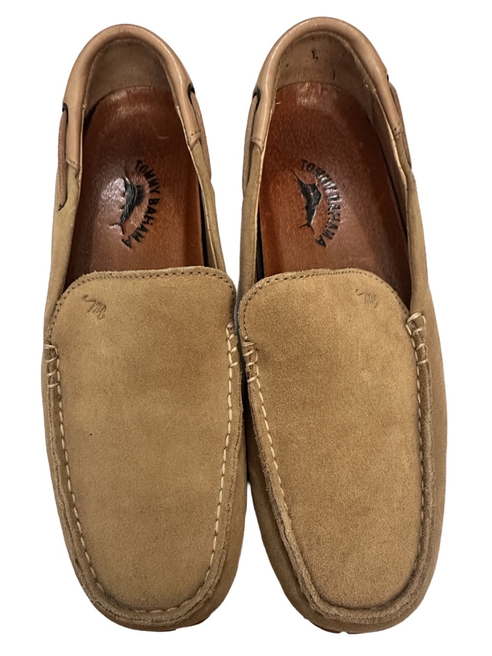 Tommy Bahama Men’s Tan Suede Slip-On Driving Loafers Size 40 / US 7 Men’s